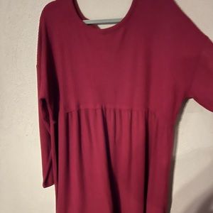 Red short baby doll dress